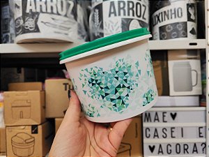 Tupper Caixa 1,1 L Coração Verde