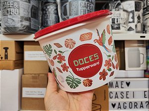 Tupper Caixa Doces Floral 2,4 Litros
