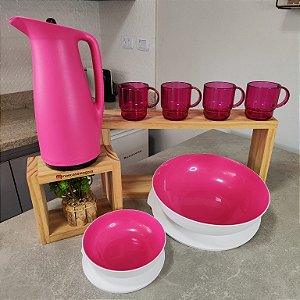 Kit 7 Peças Café e Servir Rosa
