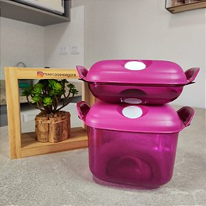 Kit 2 Peças Cristal Pop Quadrada Rosa