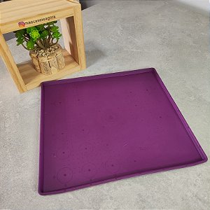 Forma de Silicone Retangular Roxa - Importada