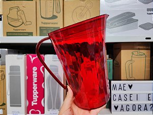 Jarra Prisma 2 Litros Vermelho e Transparente