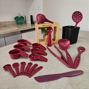 Kit 10 Peças Utensílios Ideal Marsala
