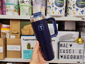 Copo Térmico Big T com Canudo 1,1 Litros Mar Profundo
