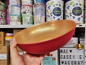 Tigela Allegra 3,5 Litros Vermelho e Dourado