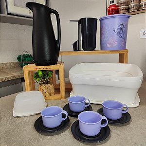 Kit 8 Peças Servir e Preparação Café