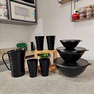 Kit 8 Peças Prisma Preto