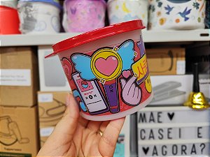 Tupper Redondinha 500 ml K-Pop Love