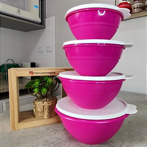 Kit 4 Peças Tigela Maravilhosa Rosa