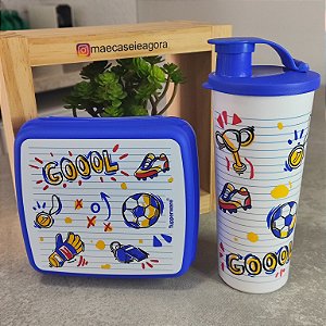 Kit 2 Peças Futebol - Copo e Porta Sanduíche