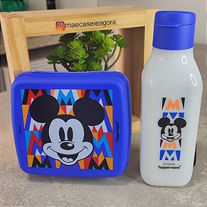 Kit 2 Peças M de Mickey - Eco 500 ml + Porta Sanduíche