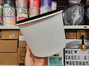 Tupper Caixa 5,5 L Branco com Tampa Preta