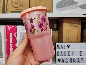 Copo Colors com Tampa 350 ml Jardim em Festa