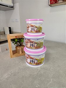Kit 3 Peças Tupper Caixa Tela