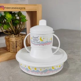 Kit 2 Peças Tupper Baby - Pratinho + Copinho 150 ml
