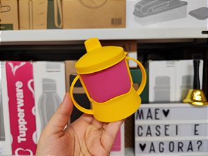 Copinho com Bico e Alça 150 ml Rosa e Amarelo