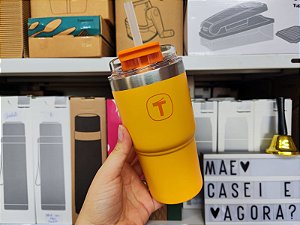Copo Térmico Big T com Canudo 630 ml Damasco