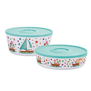 Kit 2 Peças Tigela Ilúmina Mar de Flores