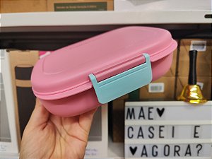 Porta Lanche Descomplica Rosa e Verde