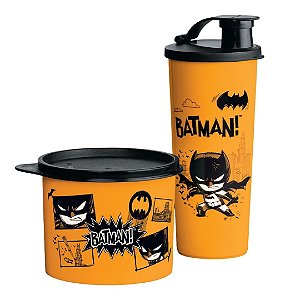 Kit 2 Peças Batman Kids - Copo e Redondinha