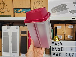 Serve e Conserve 1,2 Litros Levemente Transparente e Vermelho