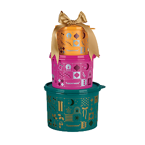 Kit 3 Peças Tupper Caixa Natal Mágico