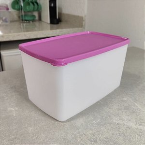 Espaçosa 3 Litros Translúcida e Tampa Rosa