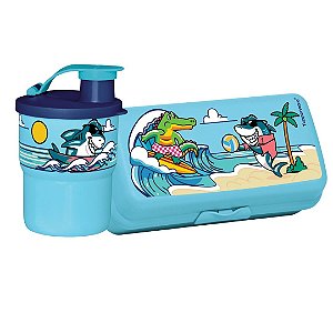 Kit 2 Pcs Copo Colors e Porta Sanduíche Surf