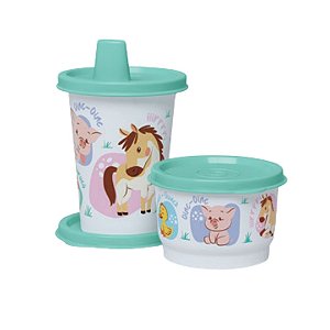 Kit Baby Fazendinha Copinho com bico e Potinho