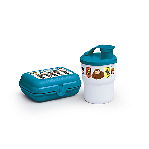 Kit 2 Peças HP Casas de Hogwarts - Copo e Tupper Snack