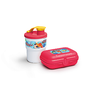 Kit 2 Peças The Powerpuff Girls (Meninas Superpoderosas) - Copo e Tupper Snack