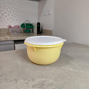 Tigela Batedeira 2 Litros Amarela Tampa Branca