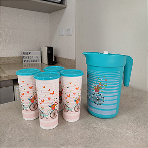 Kit 5 Peças Ilúmina Bike - Jarra e Copos