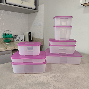 Kit 8 Peças Freezer Mate Tampa Roxa