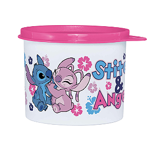 Tupper Redondinha 500 ml Stitch & Angel