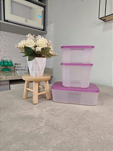Kit 3 Peças Freezer Mate Tampa Roxa