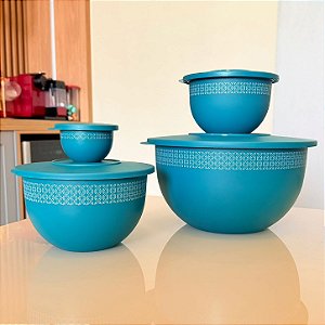 Kit 4 Peças Murano Oriental Verde