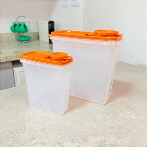 Kit 2 Peças Porta Cereais Laranja