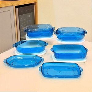 Kit 2 Peças Travessa Microplus Azul