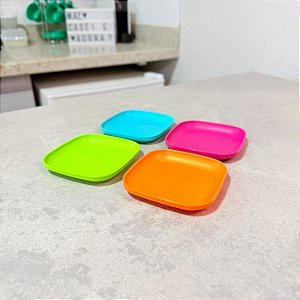 Kit 4 Unid. Mini Pratinho Cores Variadas - Miniaturas Tupperware
