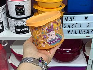 Tupper Redondinha 500 ml Páscoa Laranja