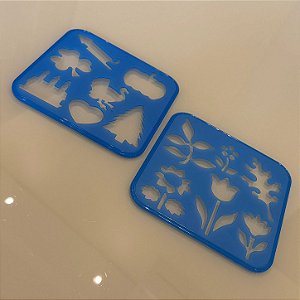 Stencil Variados Azul