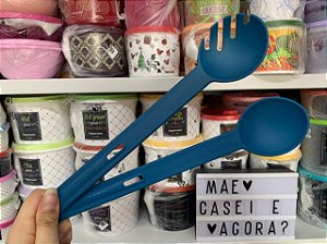 Kit 2 Peças 3 em 1 - Garfo Redondo + Colher Turmalina