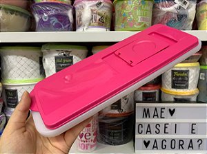 Forma de Gelo 14 Cubos Branco e Rosa