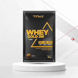 Monodose whey 3w Gold - Caixa com 10 unidades de 30g (R$10,90 a und) - TOPWAY