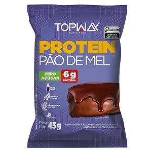 Protein pão de mel - Cx com 10und de 45g cada (R$8,60 a unidade) - TOPWAY