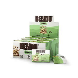 Paçoca proteica sabor natural - Cx com 24und de 20g cada (R$1,58 a unidade) - Bendu