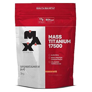 Hipercalórico Mass Titanium 17500 - 3 kg Refil - Max Titanium