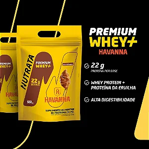 Premium Whey Havanna - 900g Refil - Nutrata