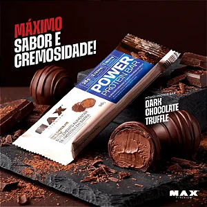 Power Protein Bar - Caixa com 9 Unidades de 90g cada (12,29 a und) - Max Titanium